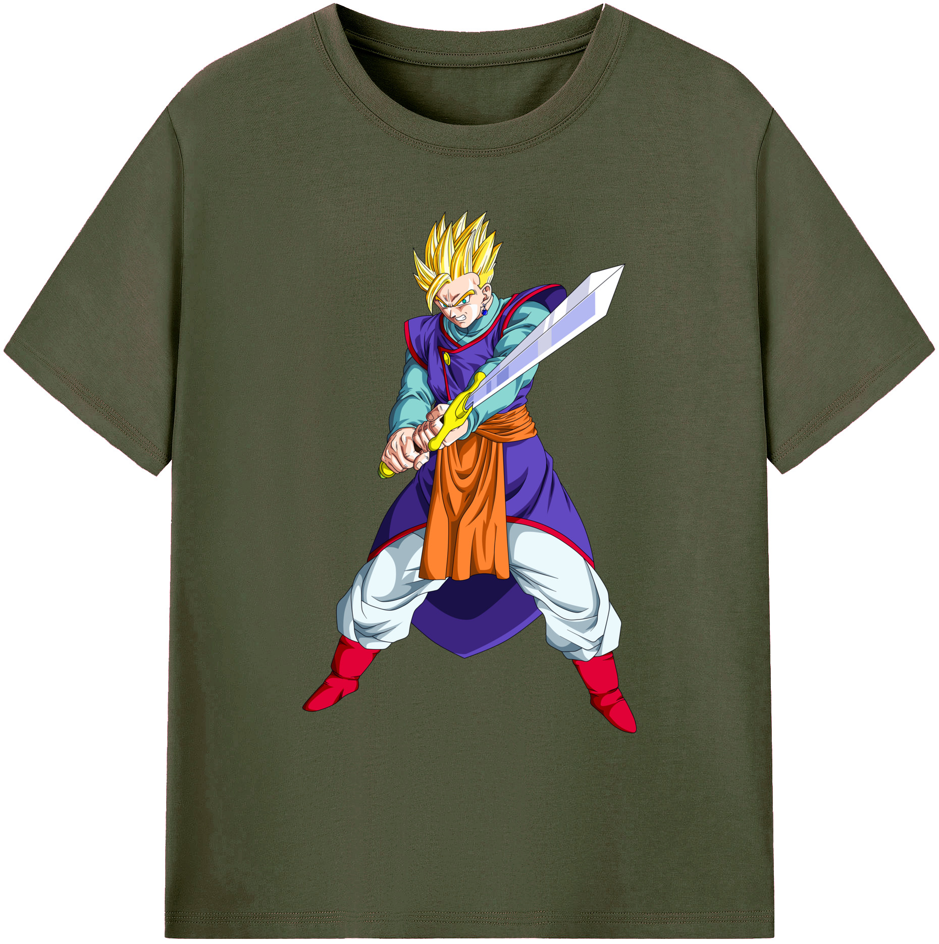 （画像用） ドラゴンボール 孫 悟飯（そんごはん）DRAGON BALL Son Gohan 綿100％ メンズ半袖Tシャツ｜肌触りやわらか＆通気性
